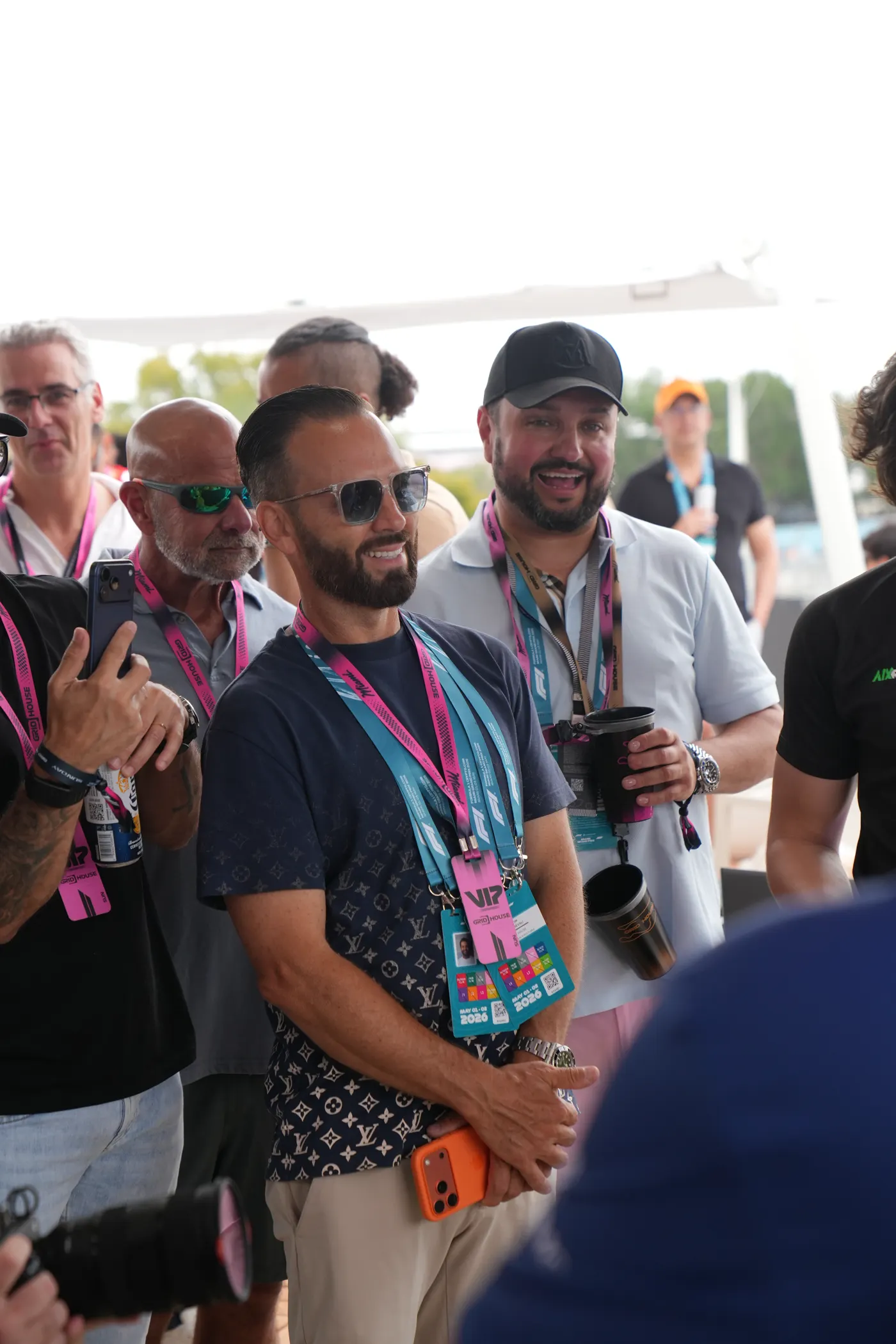 Guests gathered inside the GRID House suite during race weekend