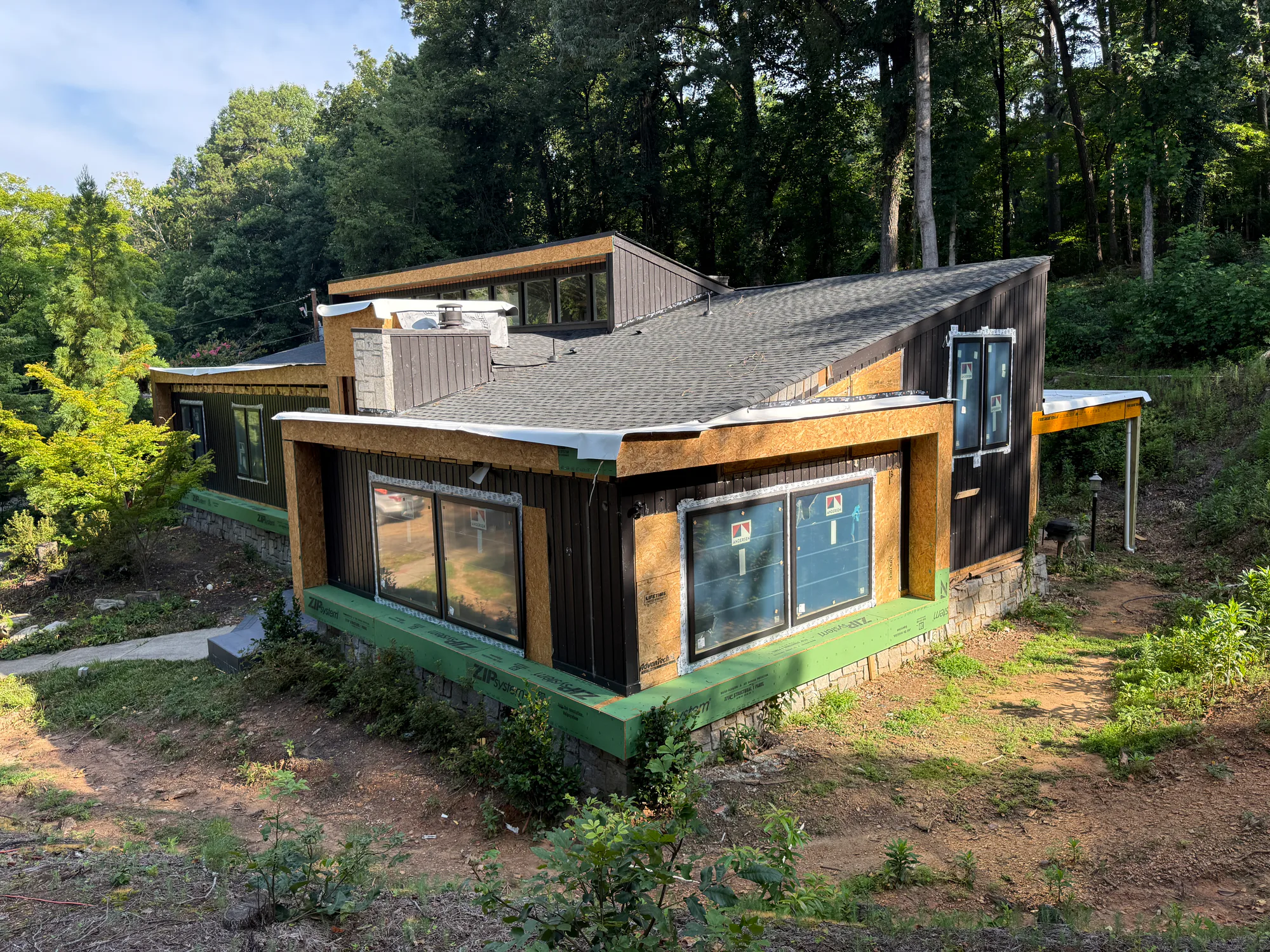 Exterior of a residential asset during active construction