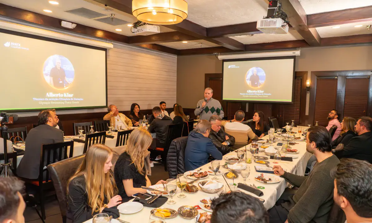 NWX investors gathered for an educational dinner